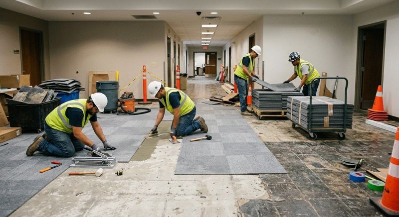 Our team working on Flooring Service projects in Palatka, FL